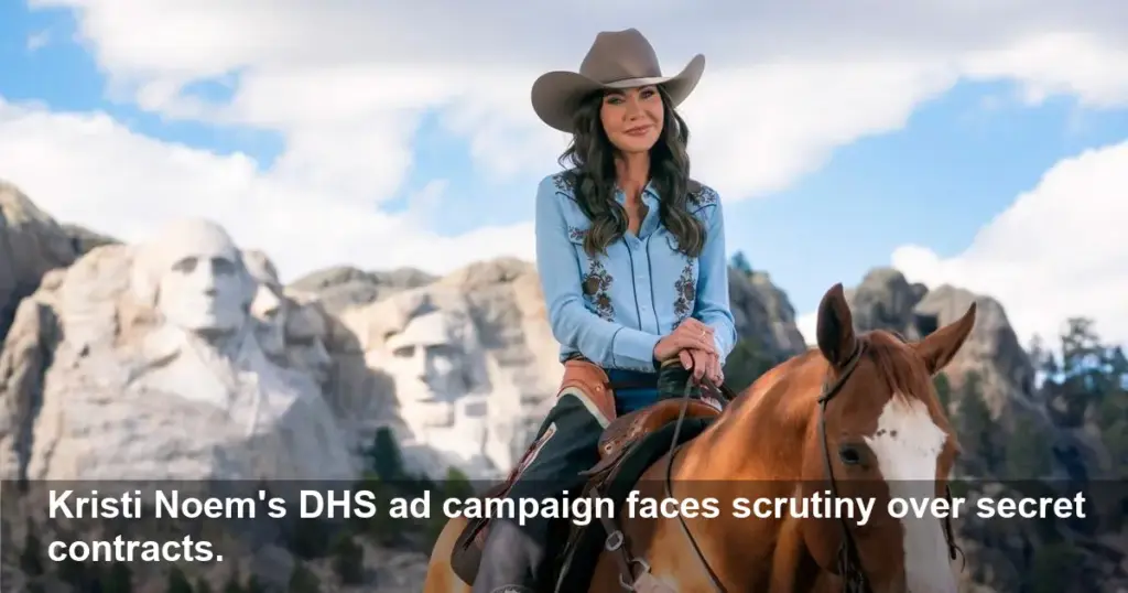 Kristi Noem Ally's Firm Secretly Paid From $220M DHS Ad Deal
