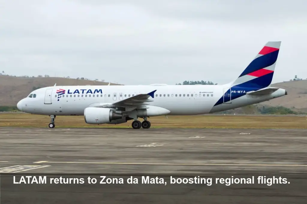LATAM Resumes Daily Flights at Zona da Mata Airport in 2026