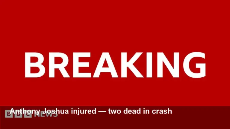 Anthony Joshua injured — two dead in Nigeria car crash