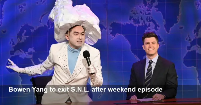 Bowen Yang Leaving S.N.L. After This Weekend Episode