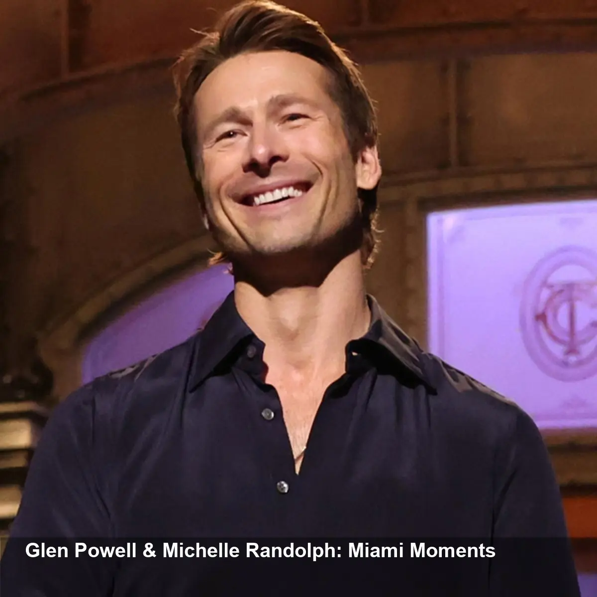 Glen Powell and Michelle Randolph Vacation in Miami