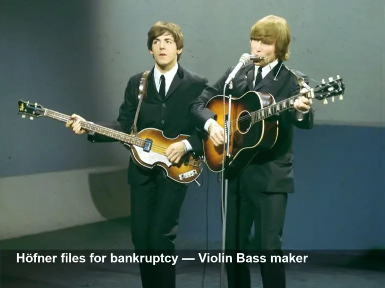Höfner Files for Bankruptcy — McCartney’s Violin Bass Maker