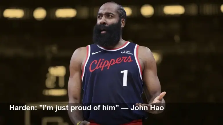 Harden praises 'lucky charm' John Hao after win