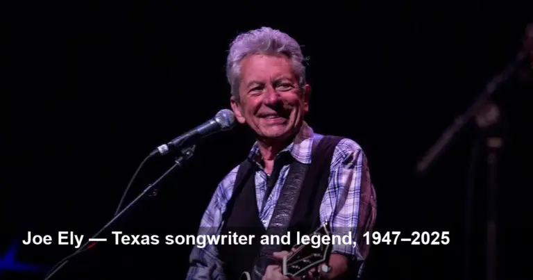 Joe Ely, Influential Texas Songwriter, Dies at 78