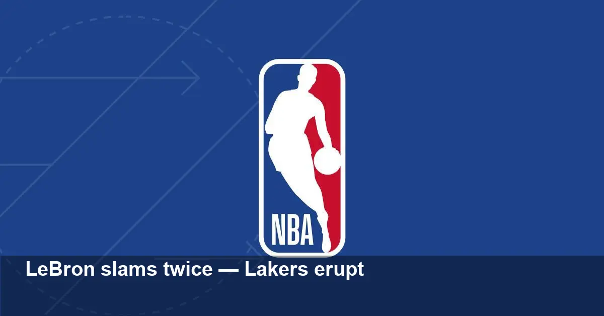 LeBron Hypes Lakers with Two Thunderous Slam Dunks