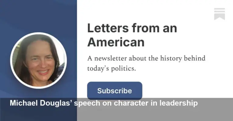 Michael Douglas in 'The American President': On Character