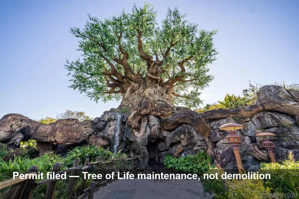 Imagineering Files Permit for Tree of Life at Disney World