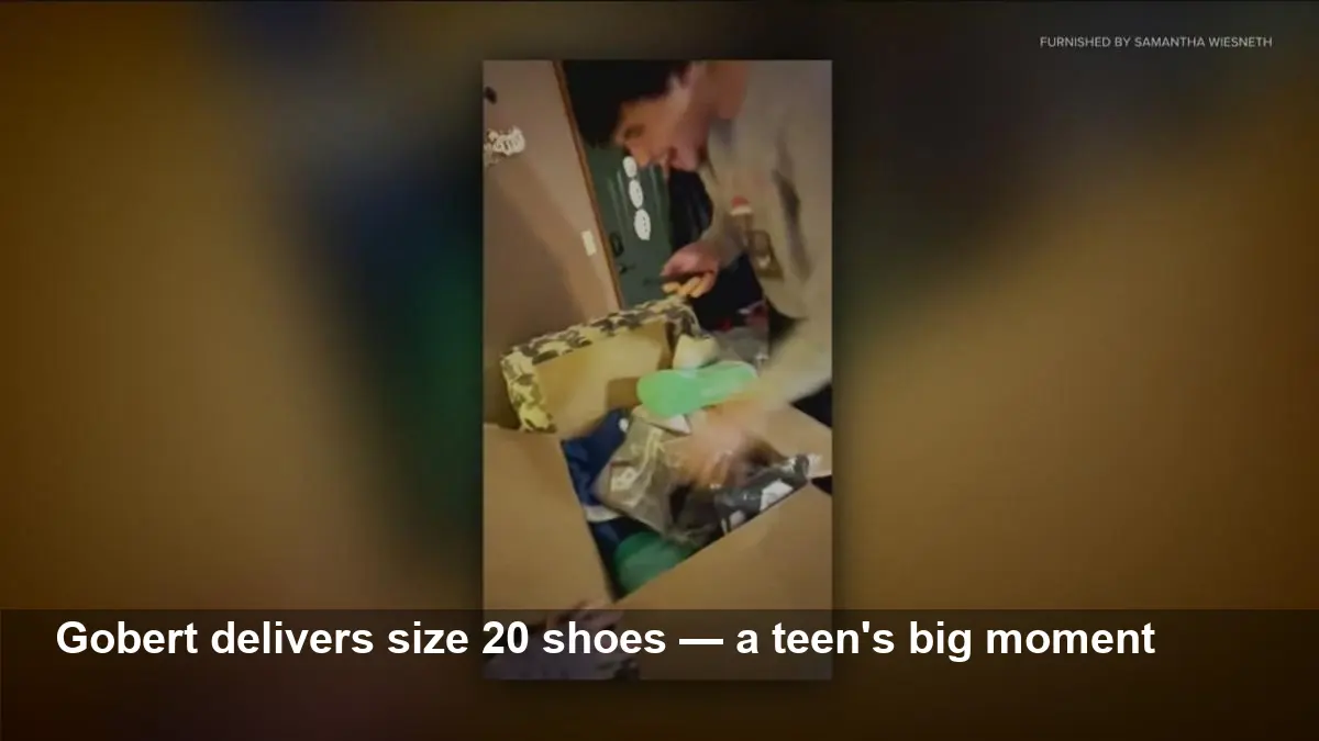 Rudy Gobert Sends Size 20 Shoes to 15-Year-Old Teen