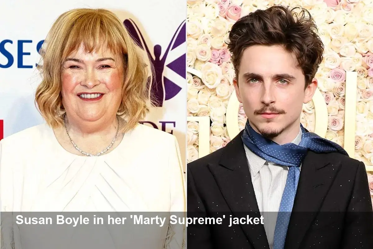 Susan Boyle Receives ‘Marty Supreme’ Jacket from Chalamet