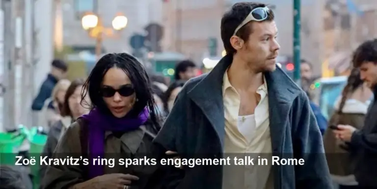 Zoë Kravitz Seen With Ring While Walking With Harry Styles