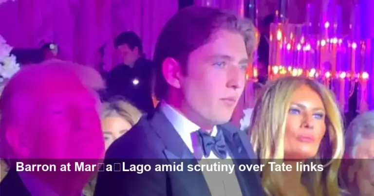 Barron Trump Spotted at Mar-a-Lago Amid Tate-World Scrutiny