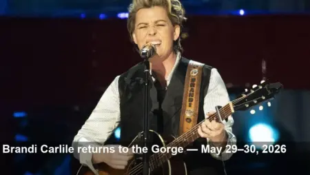 Brandi Carlile to Play Gorge Amphitheatre May 29–30, 2026