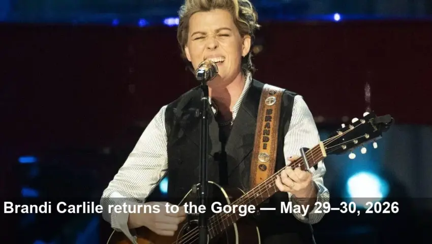Brandi Carlile to Play Gorge Amphitheatre May 29–30, 2026