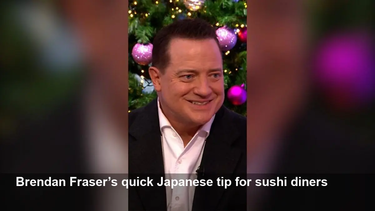 Brendan Fraser shares handy Japanese sushi phrase tip