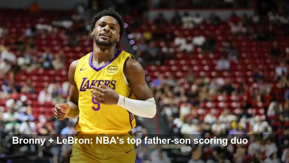 Bronny James, LeBron set NBA father-son scoring mark