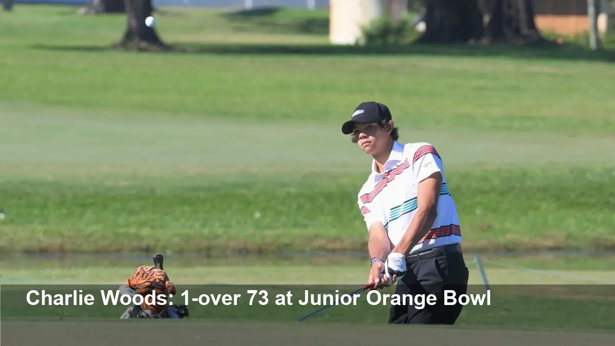 Charlie Woods posts 73 at Junior Orange Bowl; Tiger there