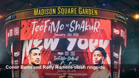 Conor Benn, Rolly Romero Clash Ringside at MSG Tonight