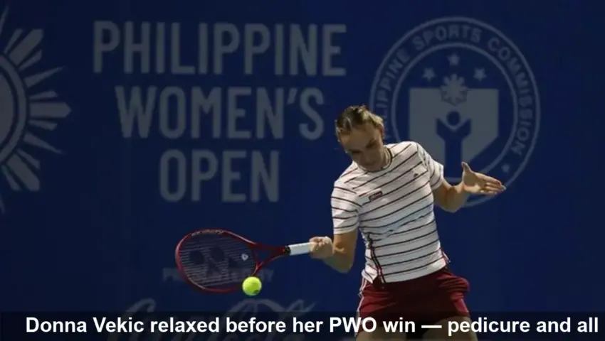 Donna Vekic relaxes with pedicure, beats Okamura at PWO