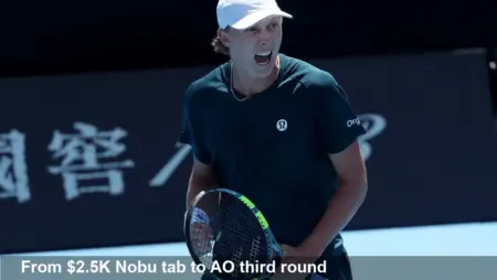 Ethan Quinn Turns $2.5K Nobu Bill Into AO Third Round Run