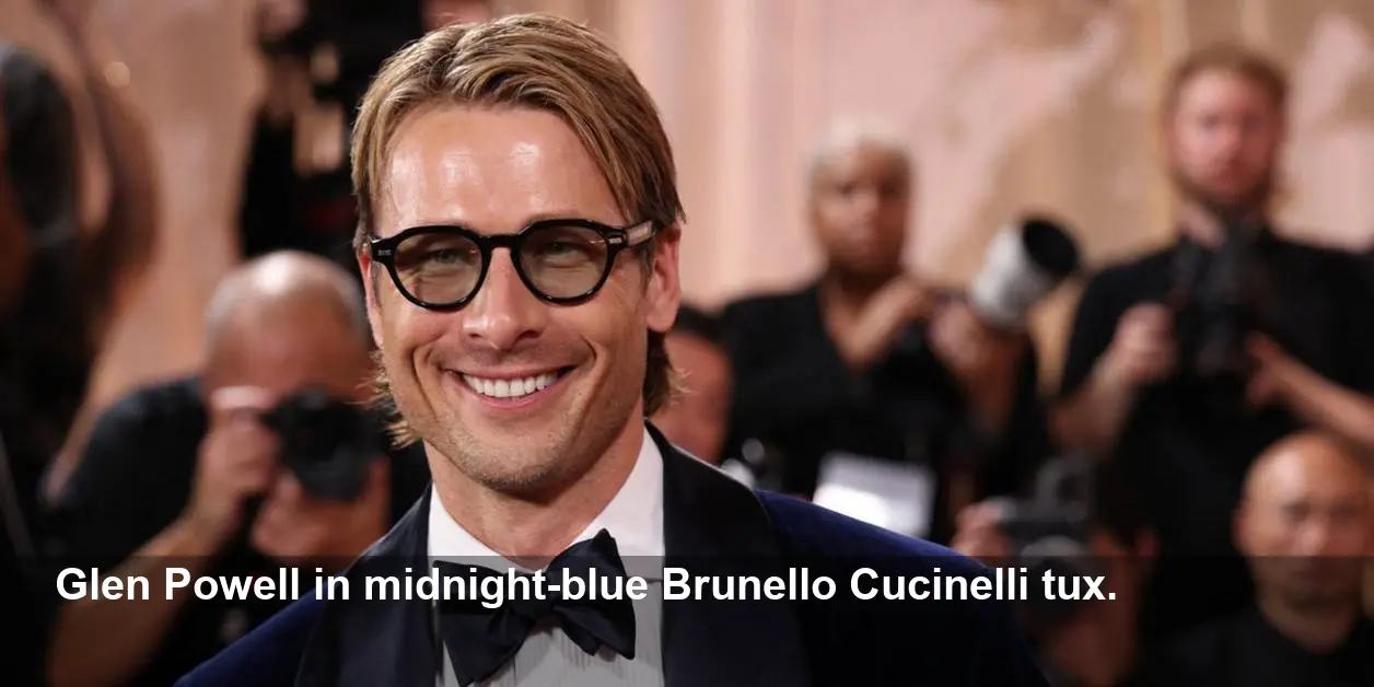 Glen Powell Wears Brunello Cucinelli Tux at 2026 Globes