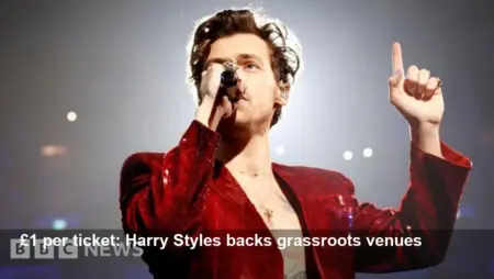 Harry Styles pledges ticket levy for small venues UK