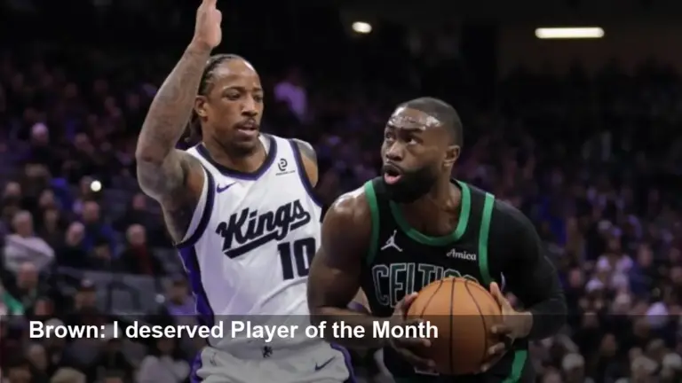 Jaylen Brown: I Deserved December Player of Month Award