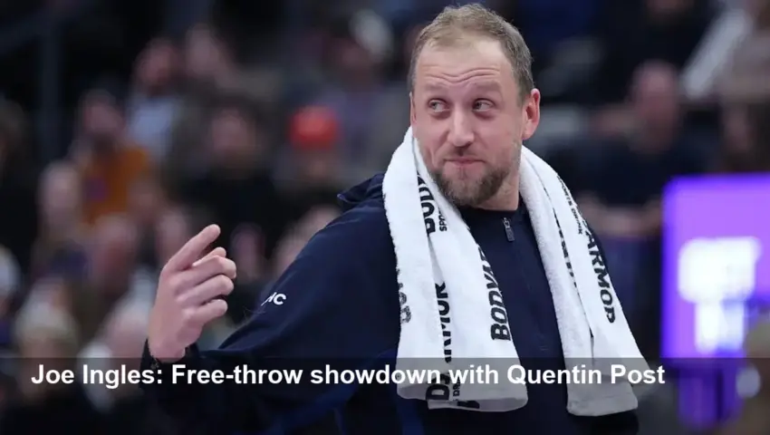 Joe Ingles threatens Quentin Post in free-throw skirmish