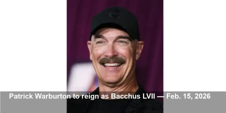 Patrick Warburton to Reign as Bacchus LVII Parade King