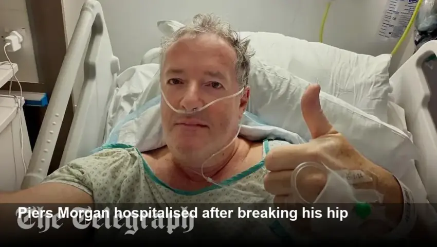 Piers Morgan breaks hip after London restaurant fall