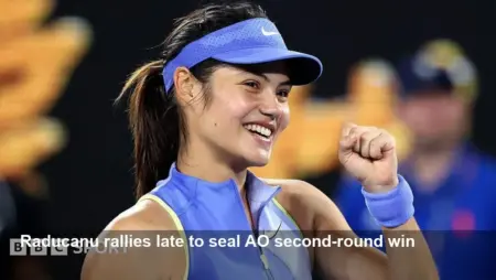 Emma Raducanu fights back to reach AO 2026 second round
