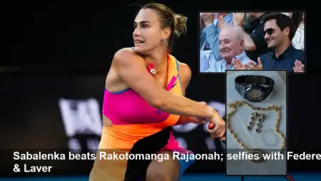 Sabalenka tops Rakotomanga Rajaonah, selfies with Federer