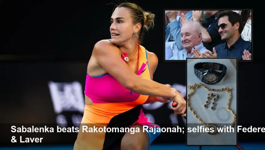 Sabalenka tops Rakotomanga Rajaonah, selfies with Federer