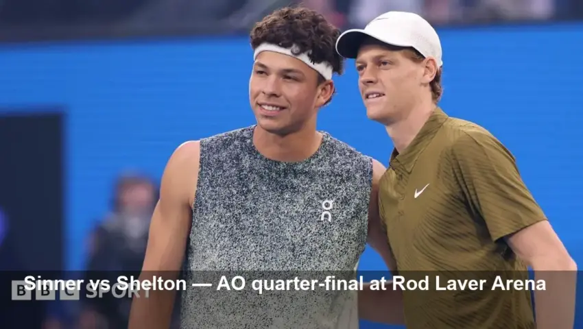 Jannik Sinner Faces Ben Shelton in AO Quarter-Final