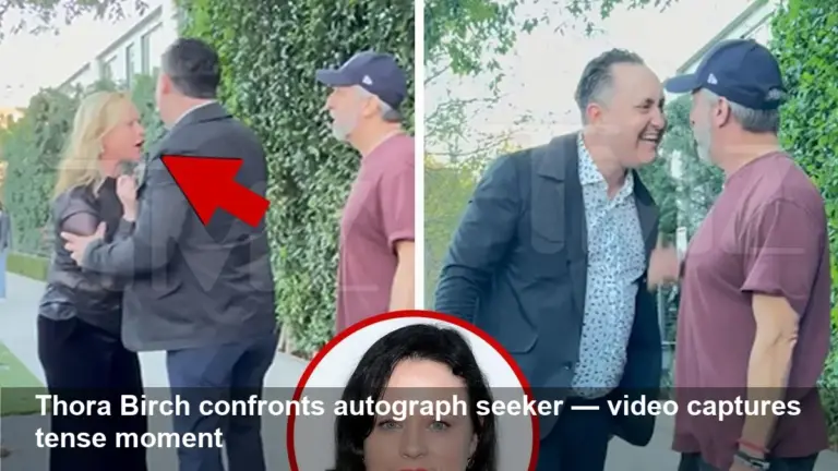 Thora Birch Confronts Autograph Seeker in Beverly Hills