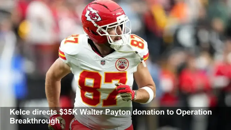 Kelce directs $35K Walter Payton donation to KC nonprofit
