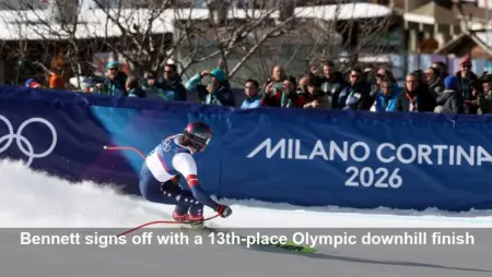 Bryce Bennett Takes 13th in Final Men’s Downhill Run