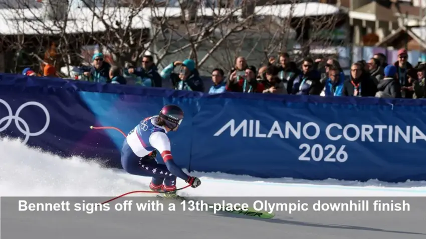 Bryce Bennett Takes 13th in Final Men's Downhill Run