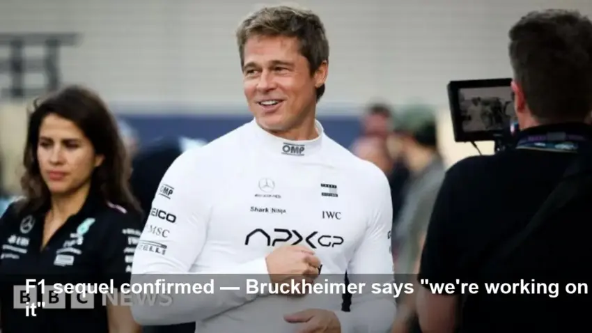 Brad Pitt's F1 sequel confirmed by Jerry Bruckheimer