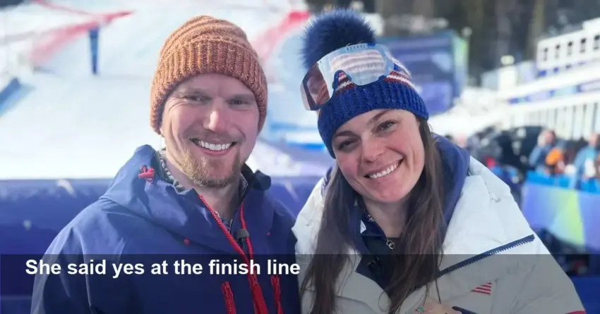 Breezy Johnson Engaged After Super‑G Finish in Cortina