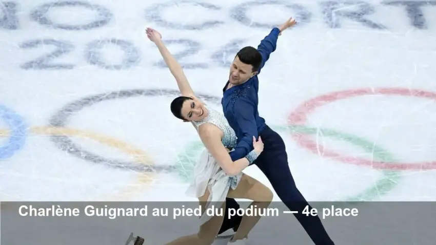 Charlène Guignard 4e en danse sur glace aux JO 2026