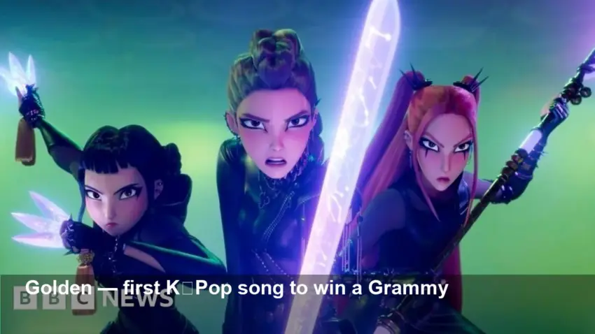 Golden wins Grammy as K-Pop Demon Hunters makes history
