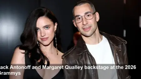 Jack Antonoff Poses with Billie Eilish at Grammys