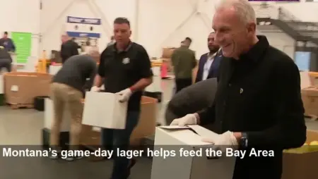 Joe Montana Helps Feed Bay Area With Game-Day Lager