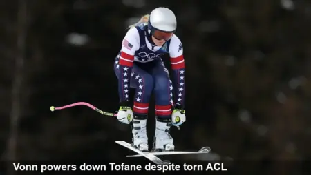 Lindsey Vonn completes training run with torn ACL — Olympic bid