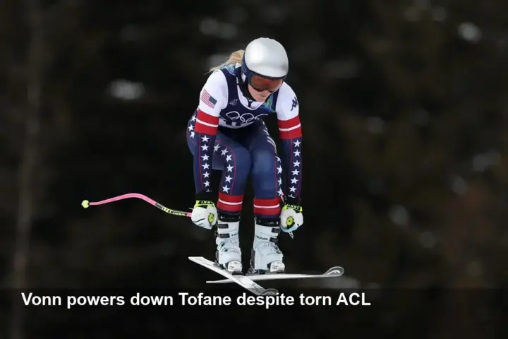 Lindsey Vonn completes training run with torn ACL — Olympic bid