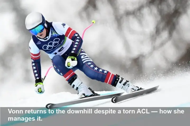 How Lindsey Vonn Is Skiing with a Torn ACL at Milan